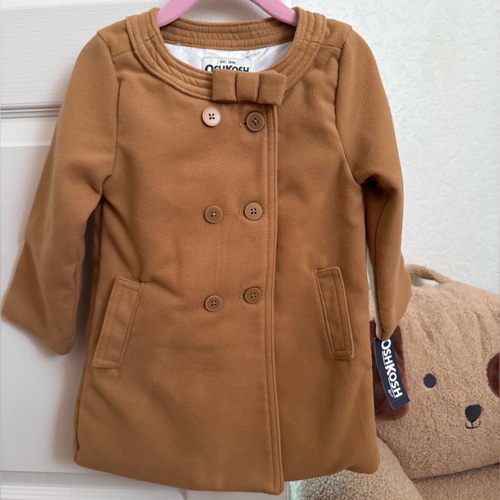 Toddler Soft-Felt Button-Front Coat